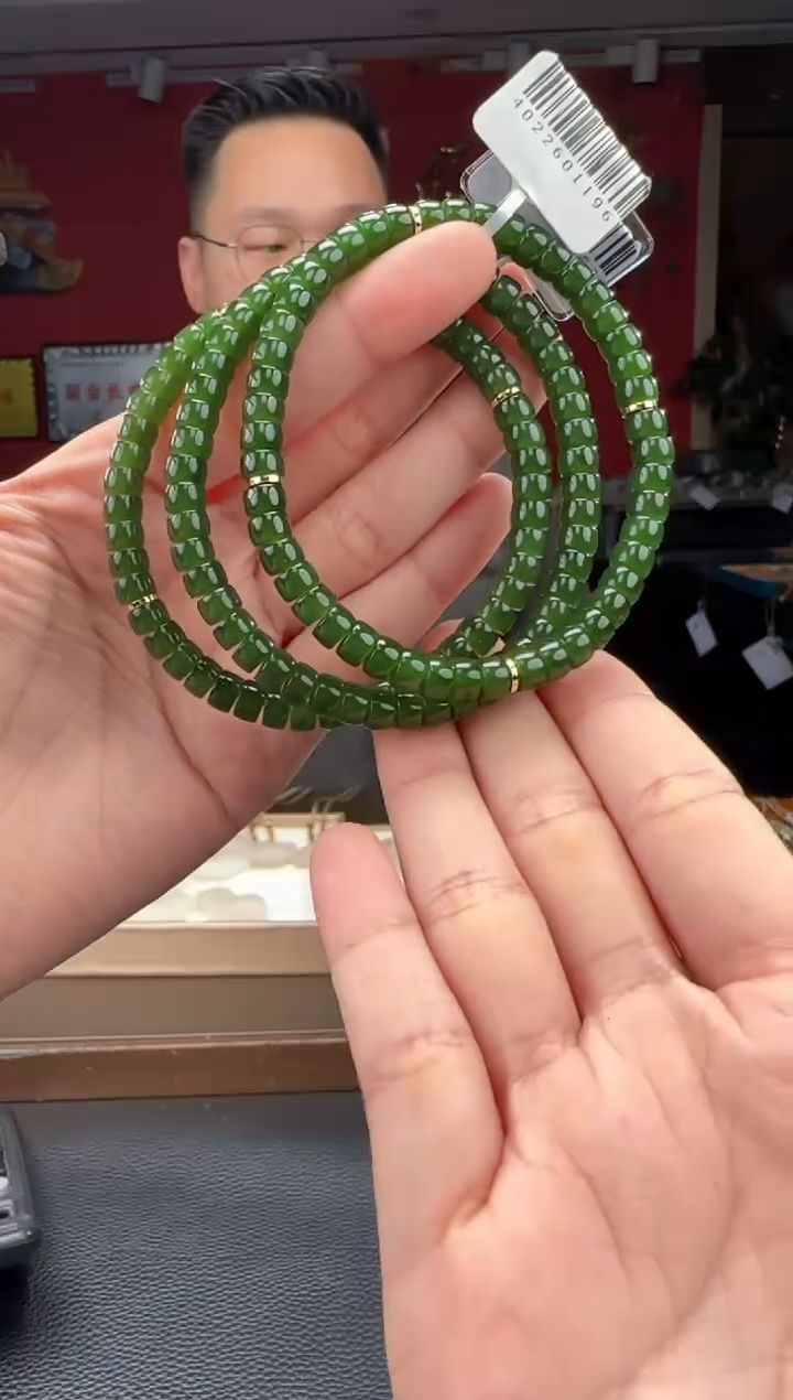 手串未镶嵌和田玉碧玉直切单圈手串 多样性发货拍一发一