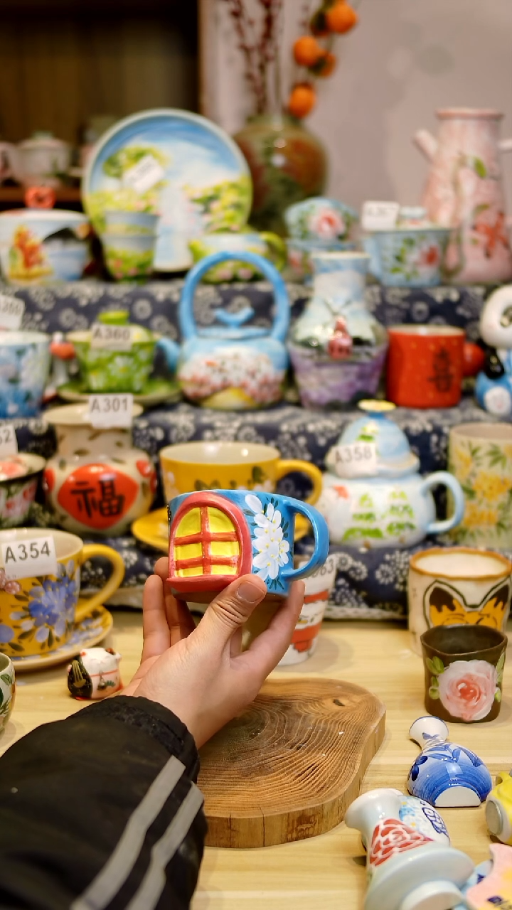 瓷片景德镇手绘釉下彩陶瓷