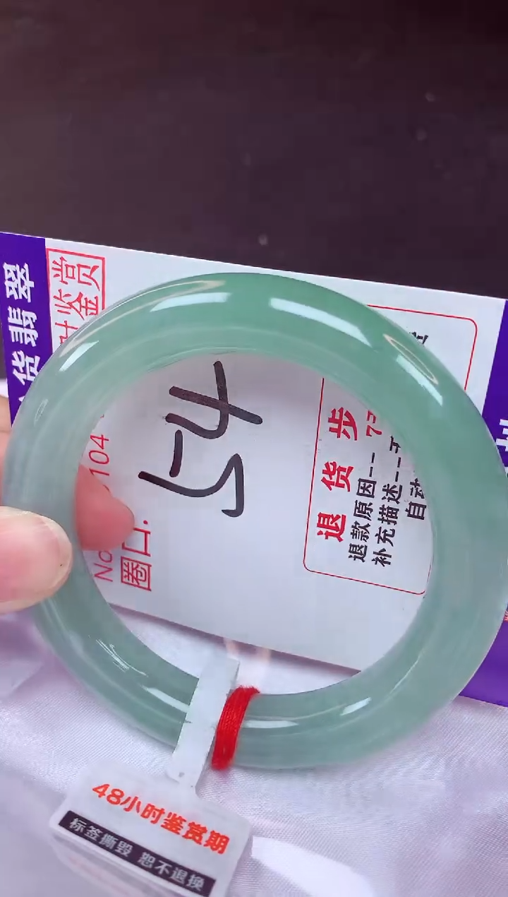 未镶嵌手镯翡翠54（48小时鉴赏期 ）