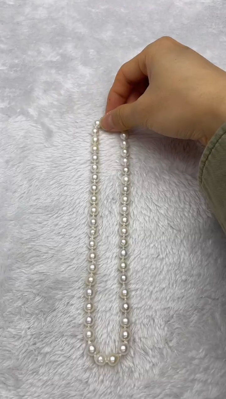 项链银S925镶嵌海水珍珠AK8-8.5mm