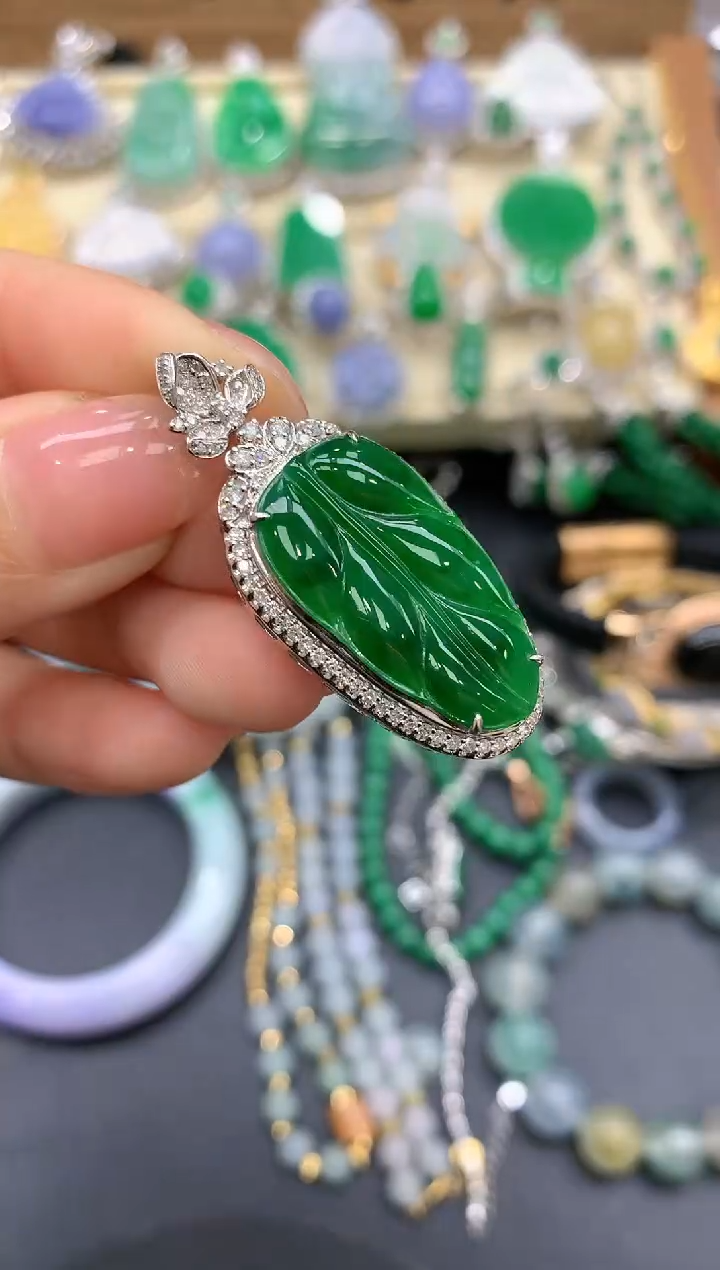 【闪购商品】翡翠颈饰18K金镶嵌493-中国好珍宝