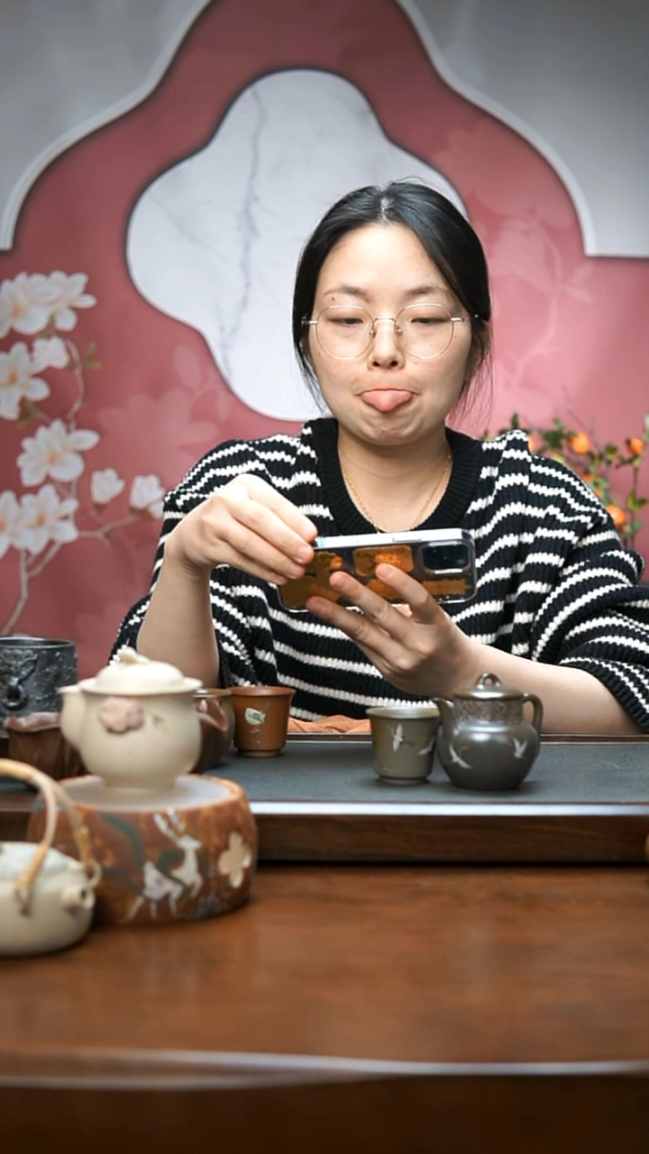 【闪购商品】紫砂茶壶柴烧瑞鹤壶+杯子套组