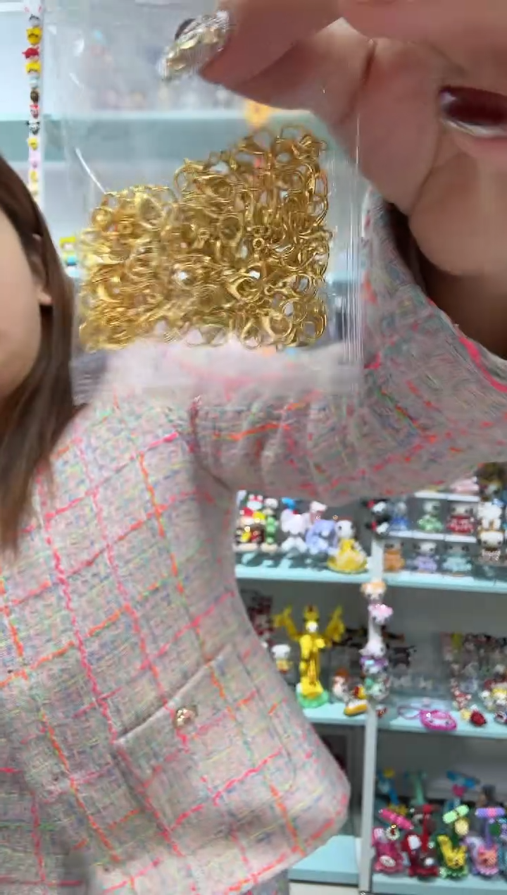 玻璃2652金色龙虾扣100个