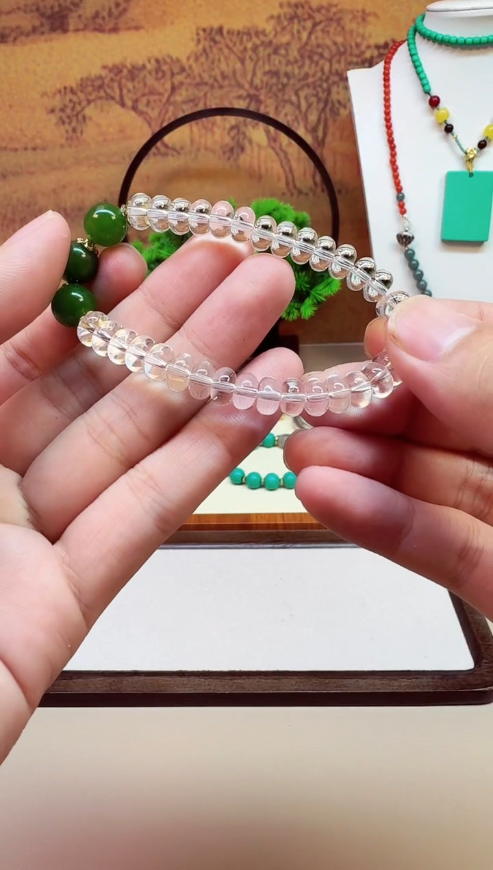 手链14K金镶嵌和田玉S456