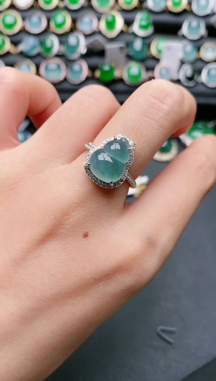 【闪购商品】翡翠戒指银S925镶嵌11111