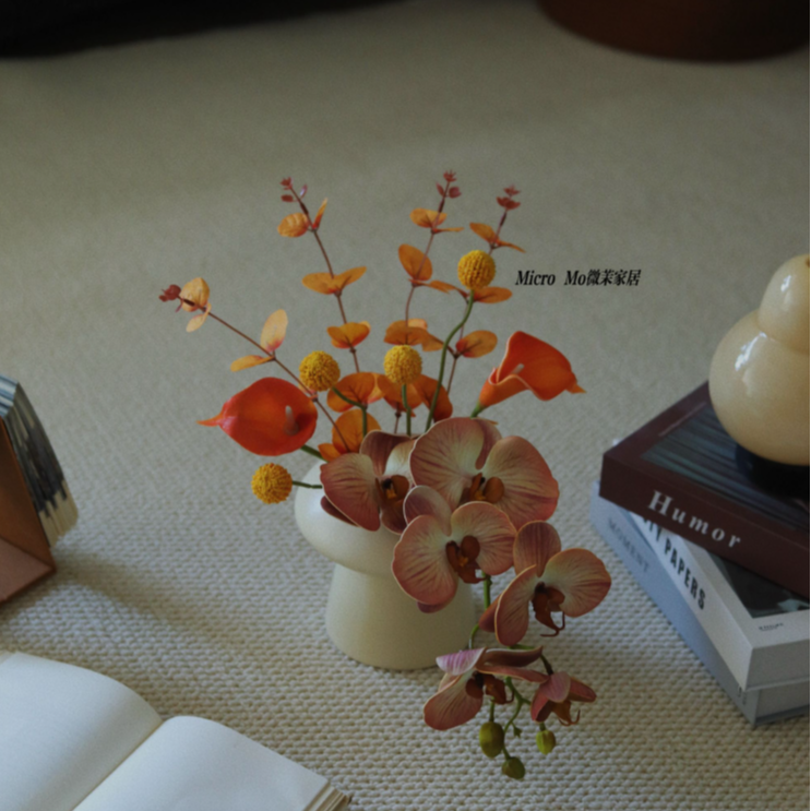 岁禾·仿真花假花餐桌花轻奢高档高级感家居摆件客厅装饰桌面摆设