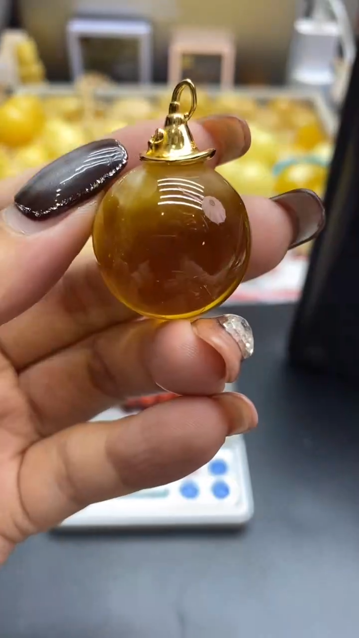 琥珀银S925镶嵌珠宝奇石18