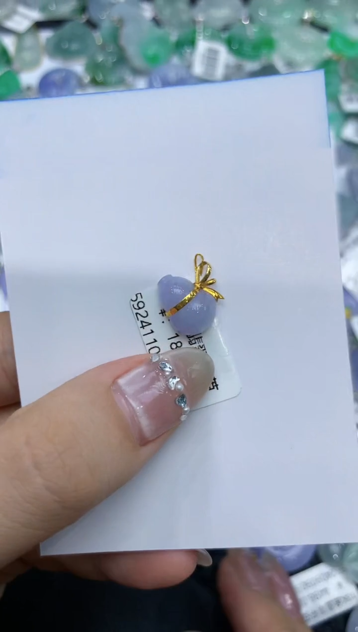 【闪购商品】翡翠颈饰18K金镶嵌222222222