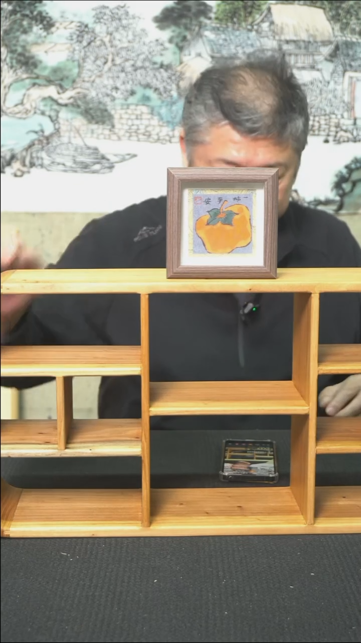 绘画一柿平安/小摆台/12*12cm