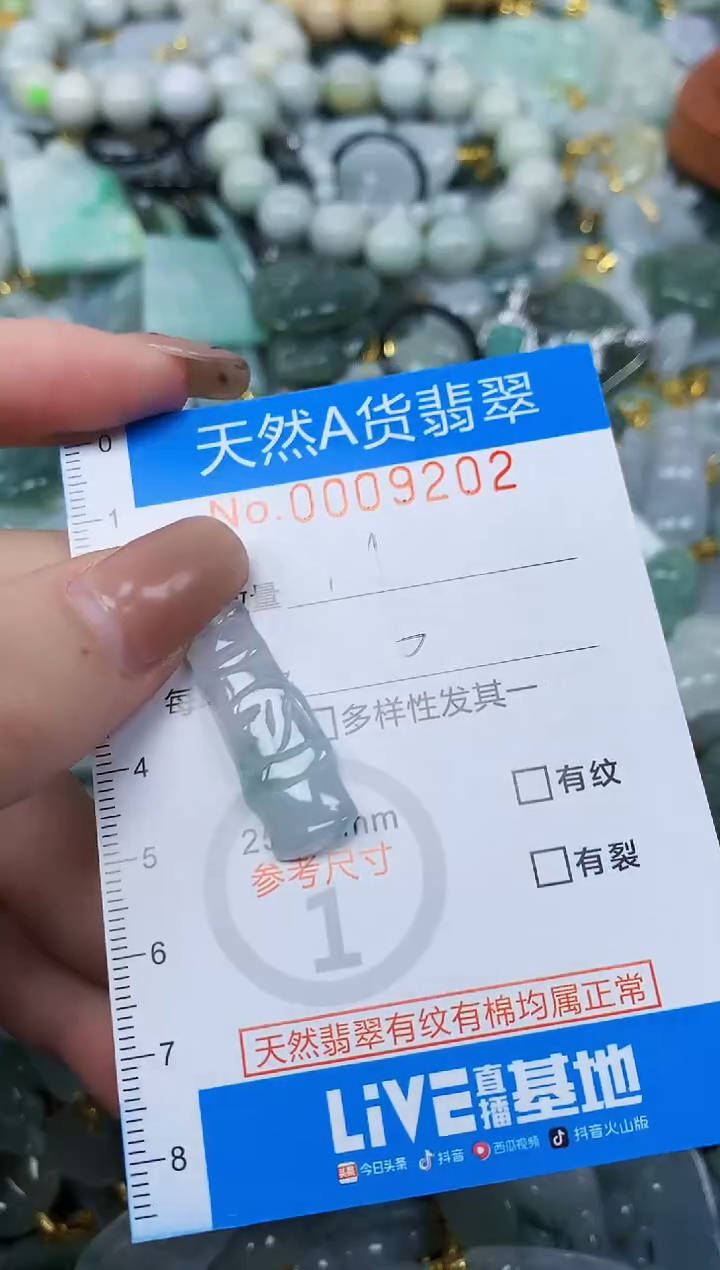 颈饰未镶嵌翡翠净货挂件-9202