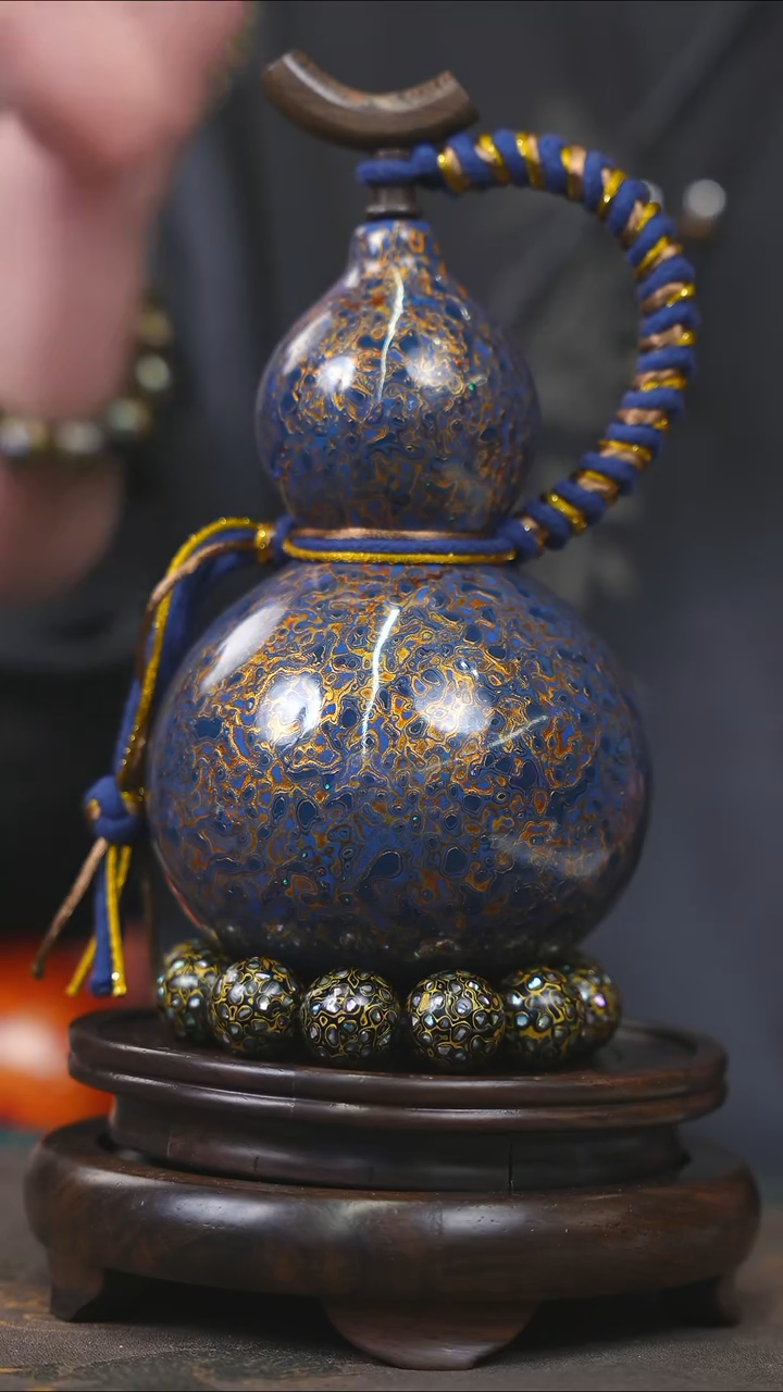 【闪购商品】YB135漆艺酒葫芦不包手串及旋转底座