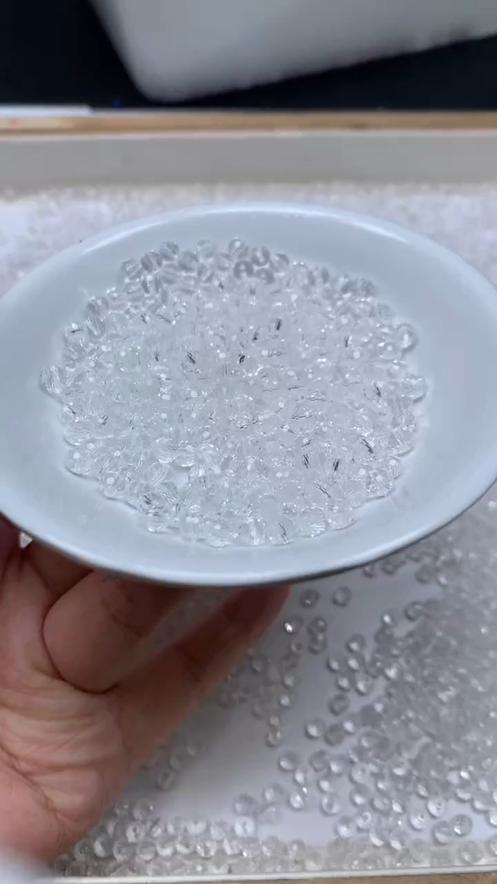 未镶嵌珠宝半成品水晶D71 白水晶切面4mm50个6.8元