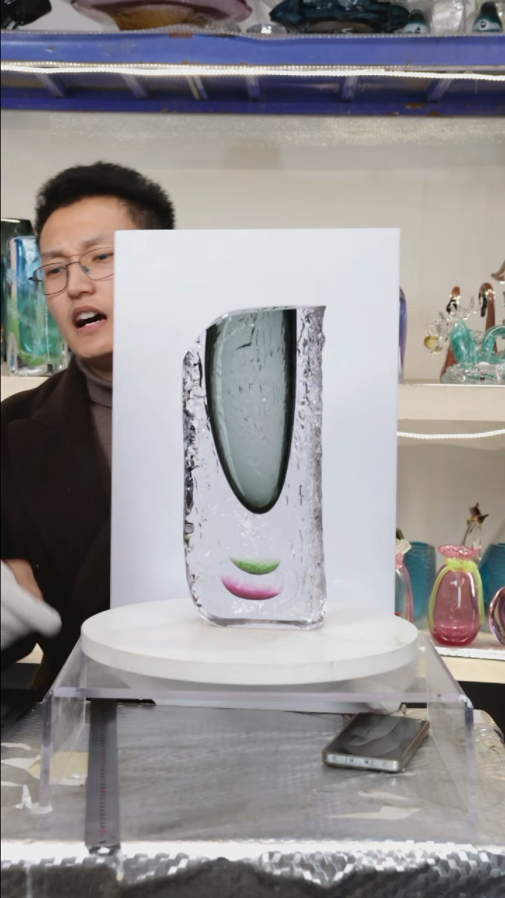 【闪购商品】琉璃【幻彩】高29精品琉璃正常手工痕迹