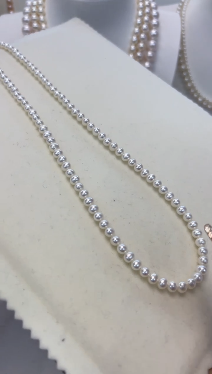 【闪购商品】淡水珍珠颈饰银S925镶嵌5-5.5mm