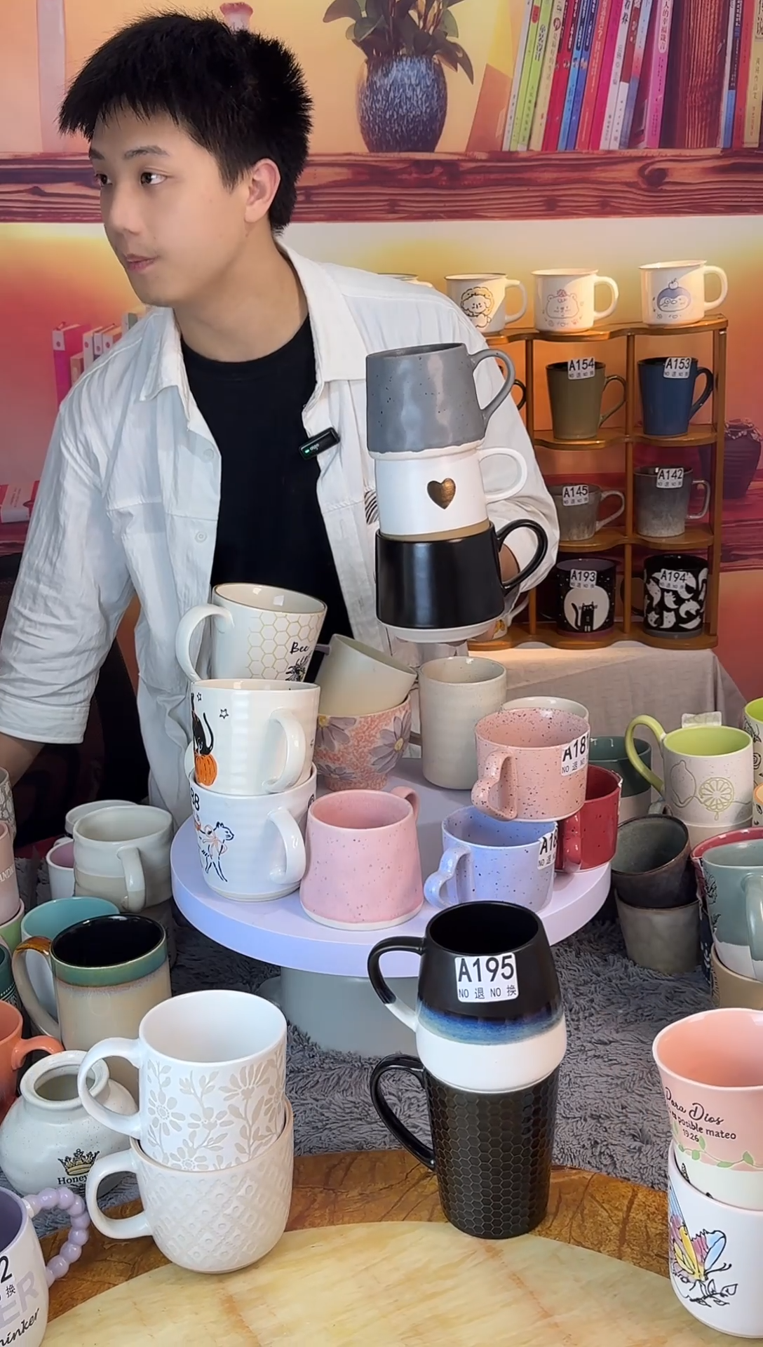 陶瓷手柄款瑕疵窑变三件套