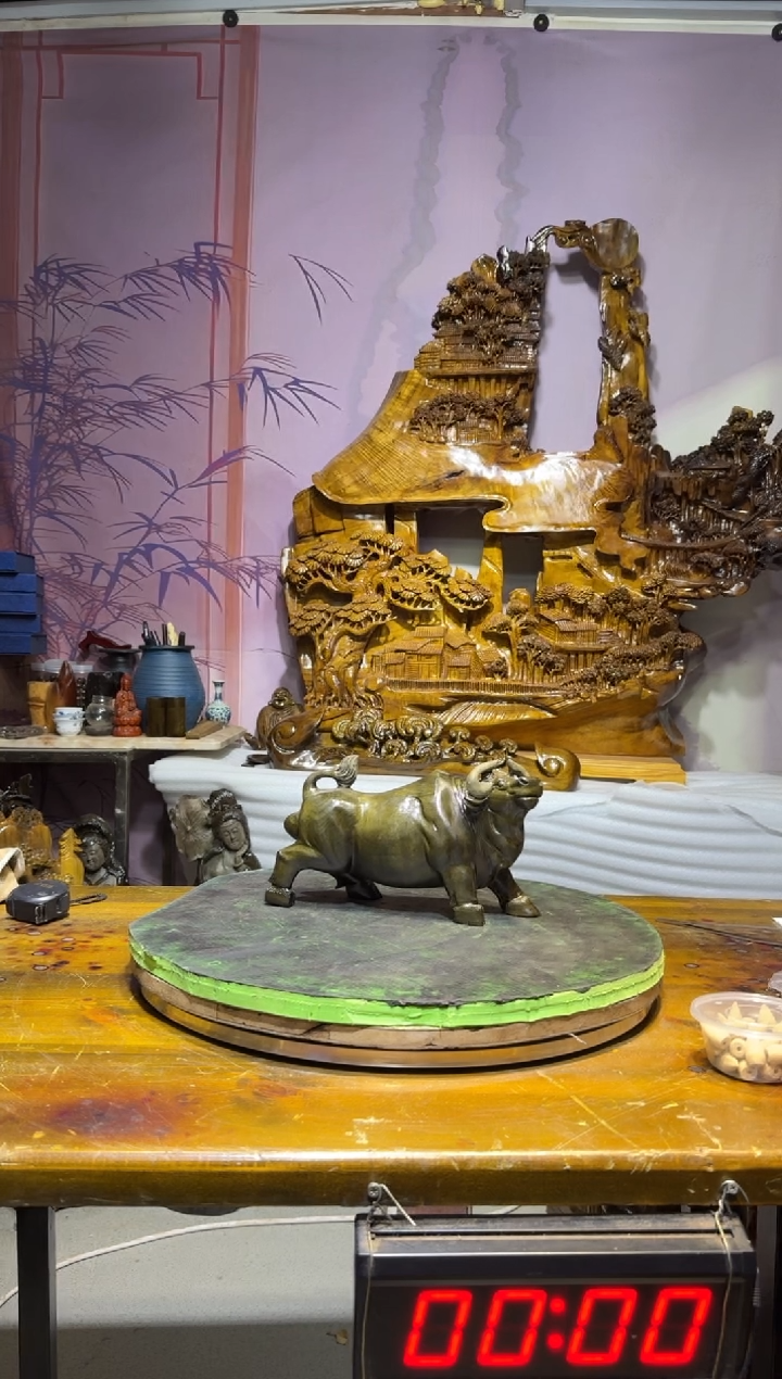 金丝楠建****部金丝楠木雕刻摆件