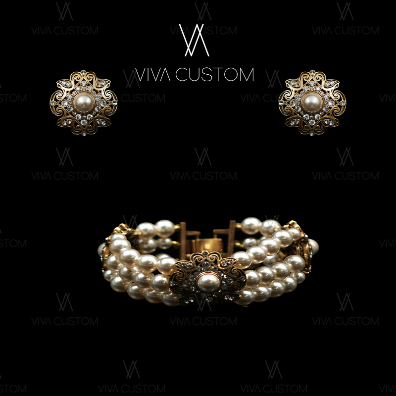 （珠华旧梦系列）欧美高级感素款多层珠珠套装