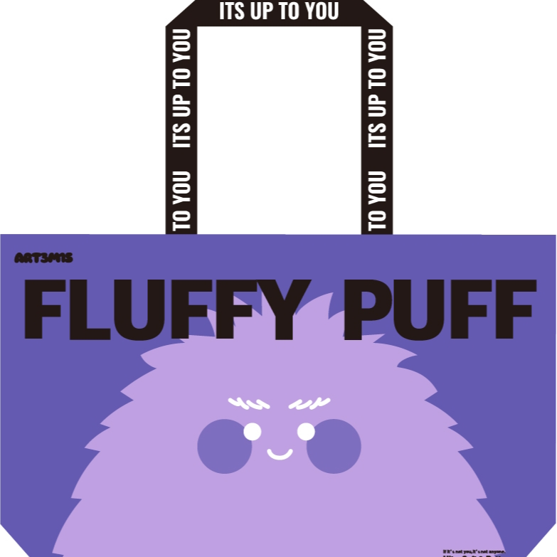 ART3M1S凹凸迷思粉扑包购物袋紫色轻便便携单肩时尚耐用网红