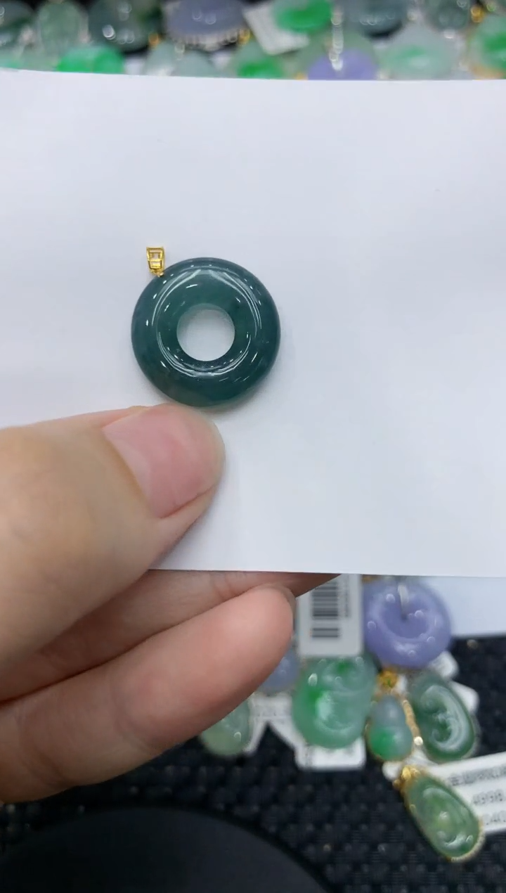 【闪购商品】翡翠颈饰18K金镶嵌111111111