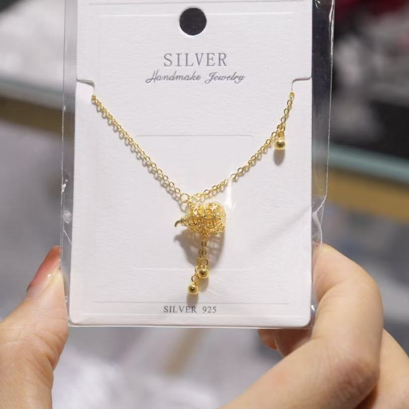 坠链均925银 【巧玲珠宝】花丝镂空葫芦珠珠套链