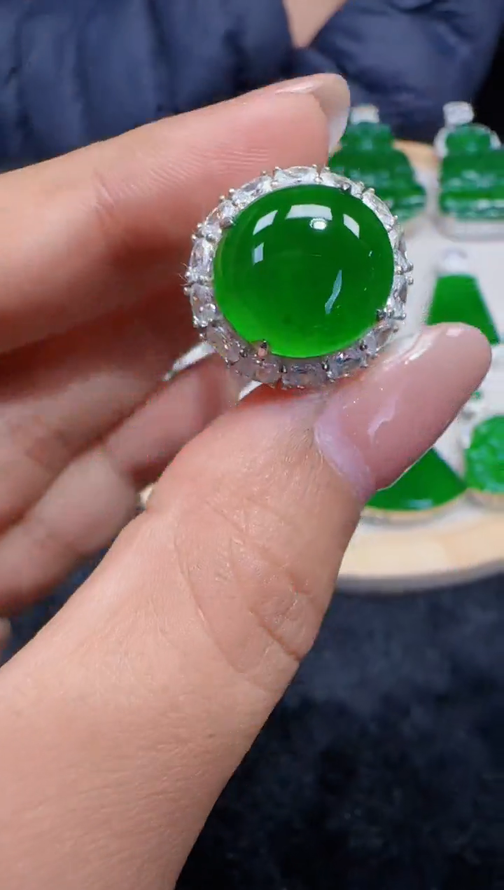 未镶嵌定制翡翠翡翠戒指101