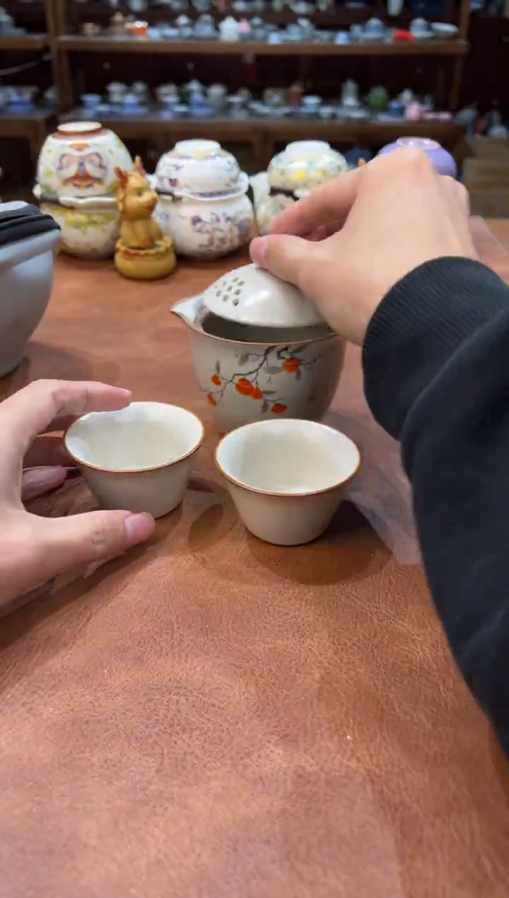 真的很便宜会开片的旅行茶具