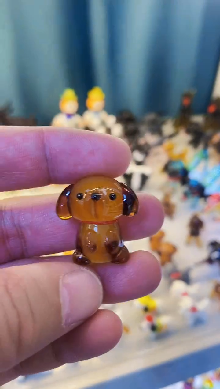 琉璃手工艺品小狗