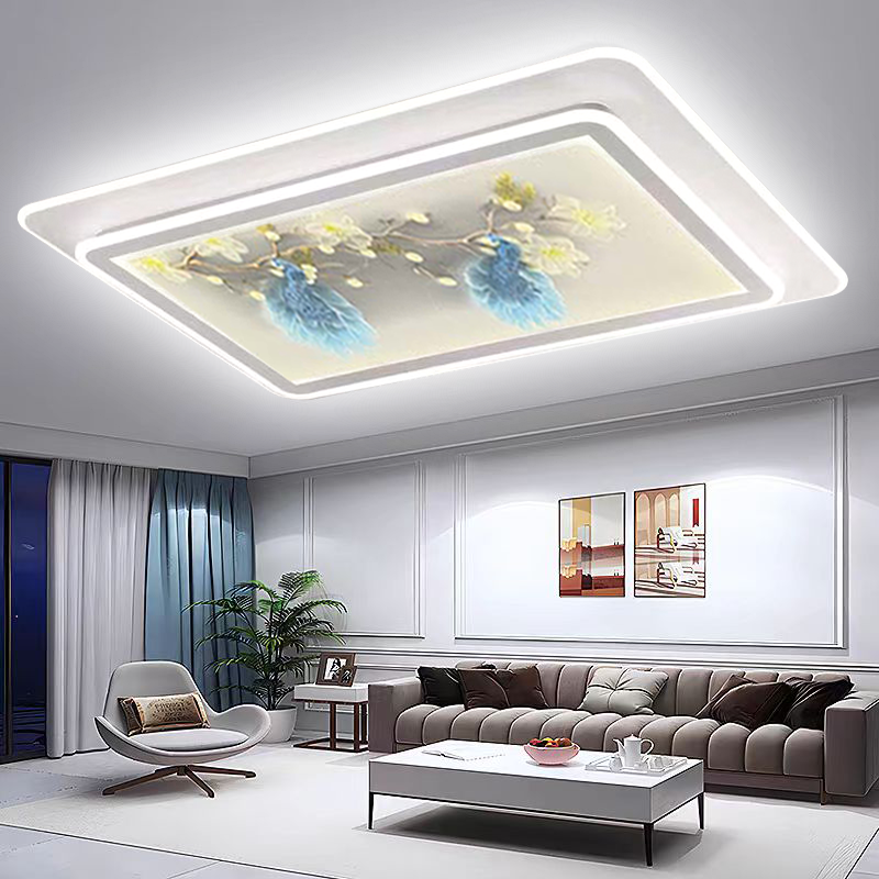 2025年新款孔雀小客厅灯LED大气超亮吸顶灯轻奢大厅灯具