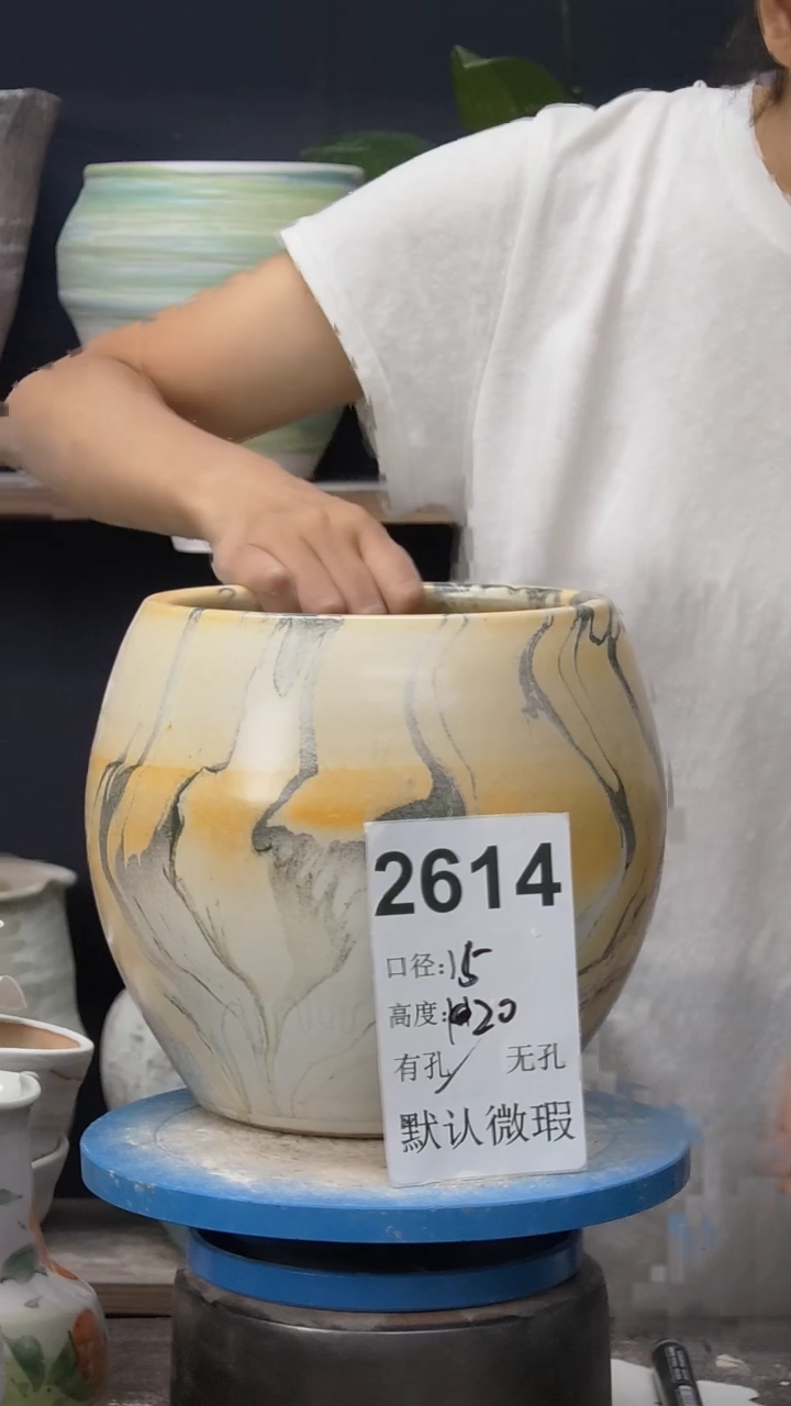 江西景德镇花盆默认微瑕2614