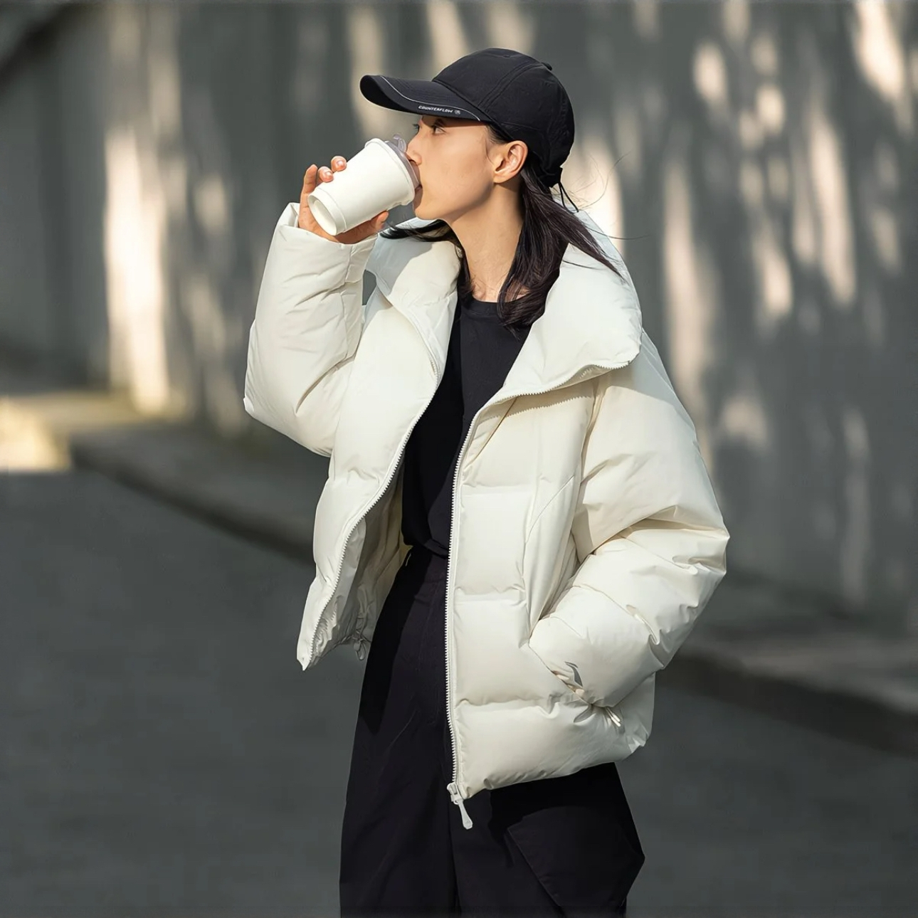 李宁正品新款CF溯女子时尚百搭防泼水保暖羽绒服AYMU472-5