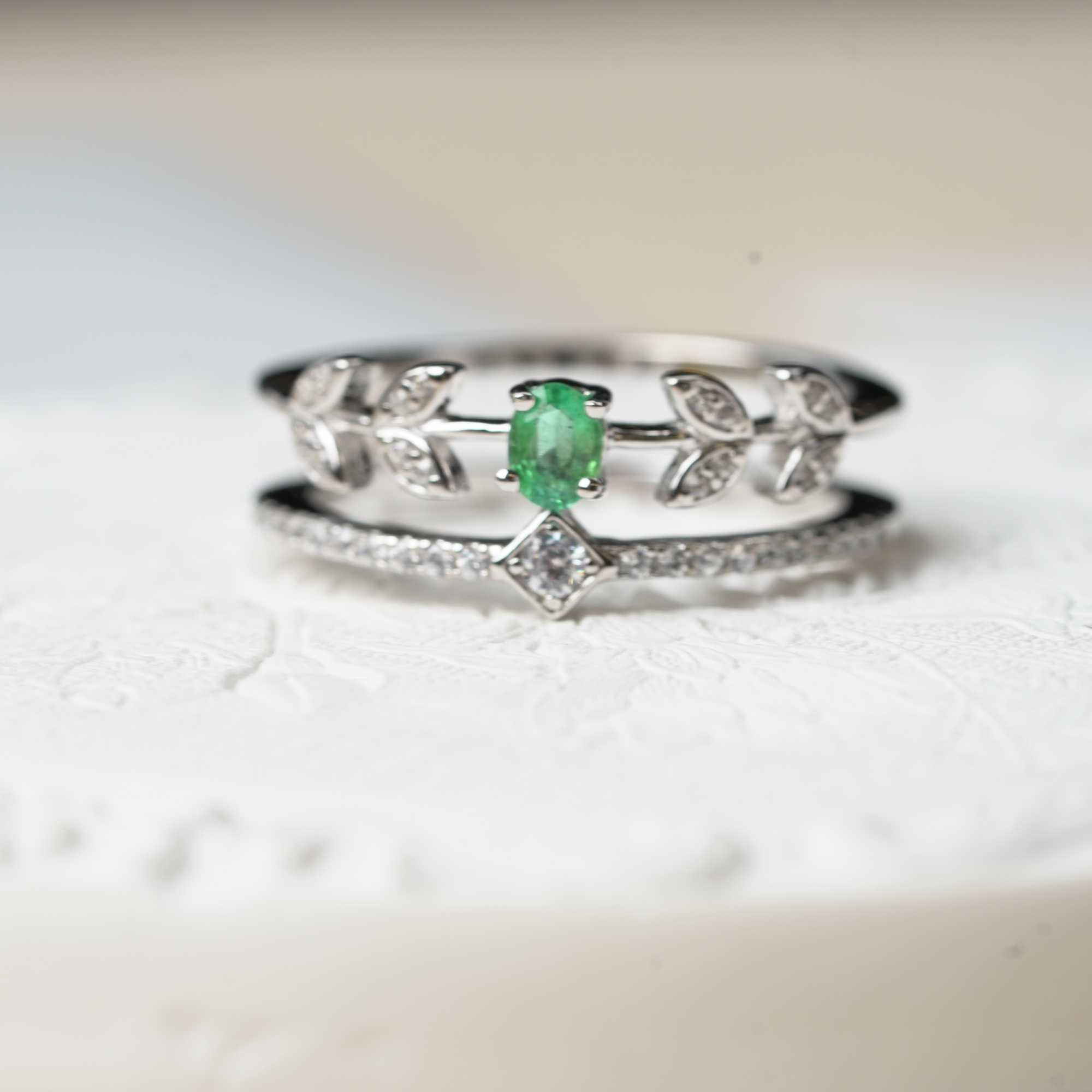 JSZMJ0867-13-祖母绿戒指（主石约：16分）