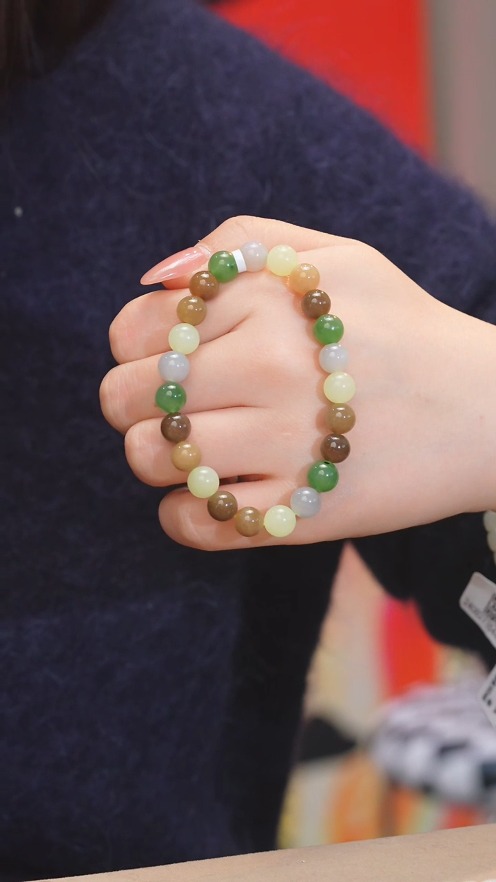 【闪购商品】和田玉手串未镶嵌多样性发 卡8@@N7424