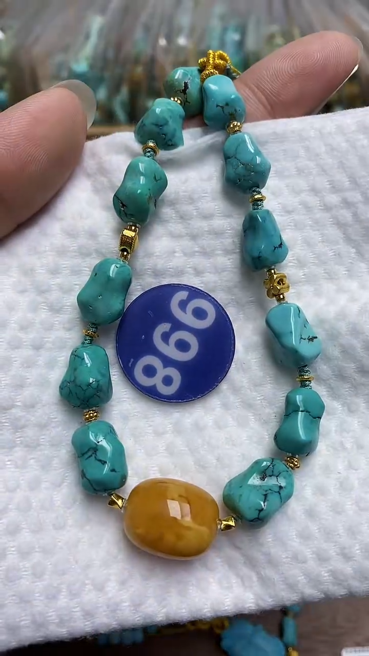 【闪购商品】绿松石项链银S925镶嵌998
