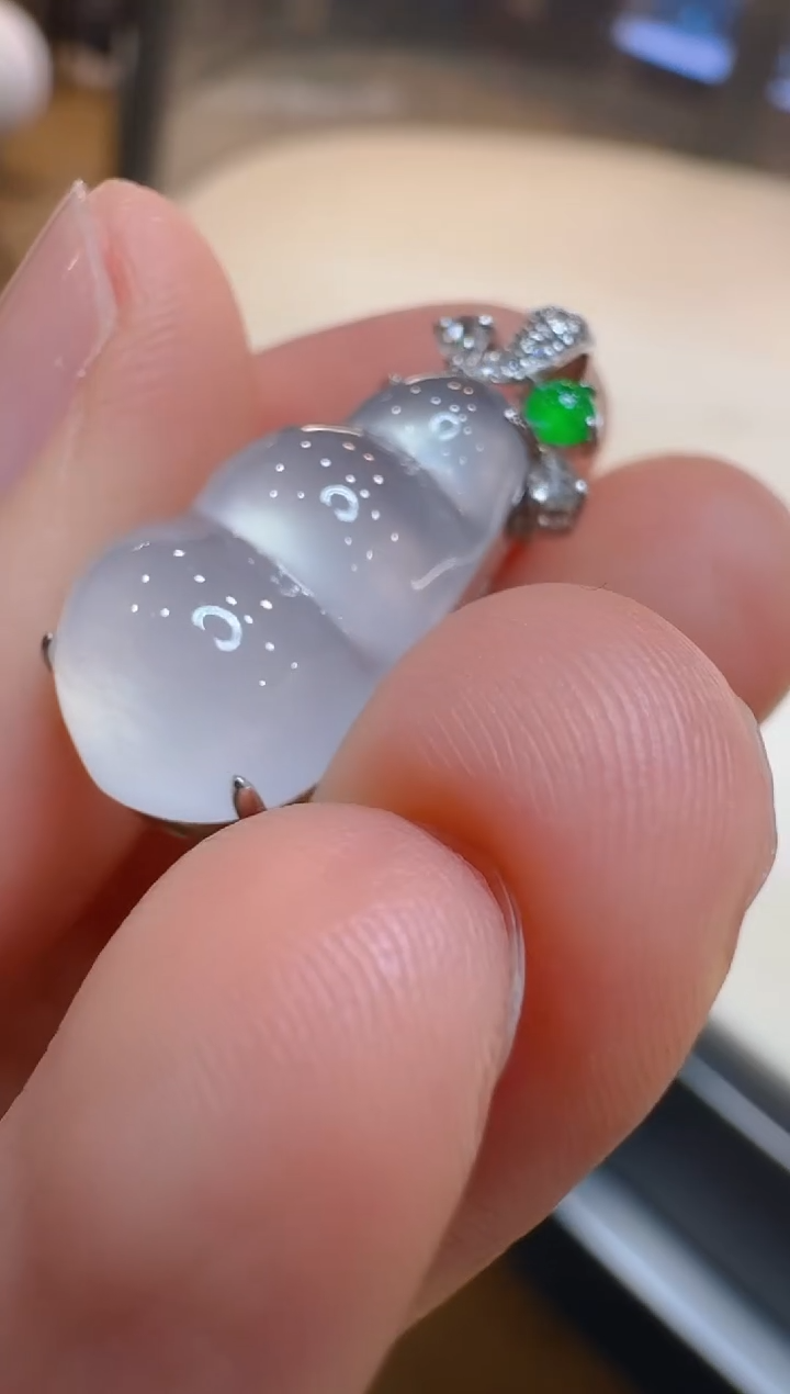 翡翠18K金镶嵌吊坠(不含链)多样性团购发一件