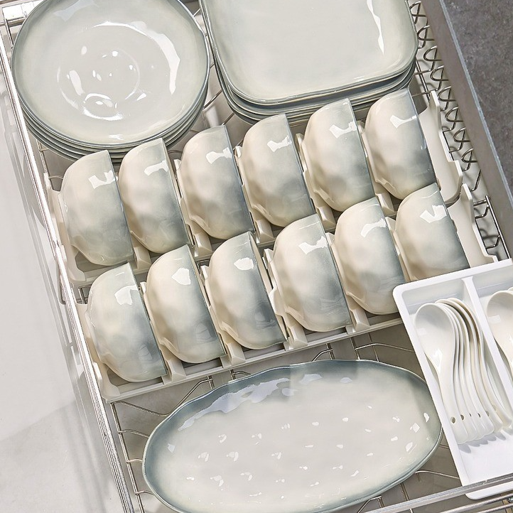 烟雨谣碗盘套装家用2025新款一整套家用乔迁新居送礼陶瓷碗筷餐具