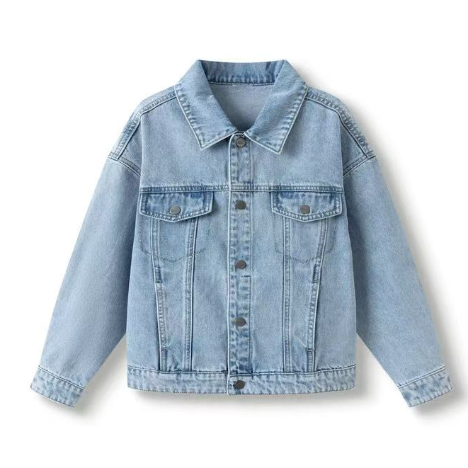 601-700牛仔衣短款水洗长袖简约修身