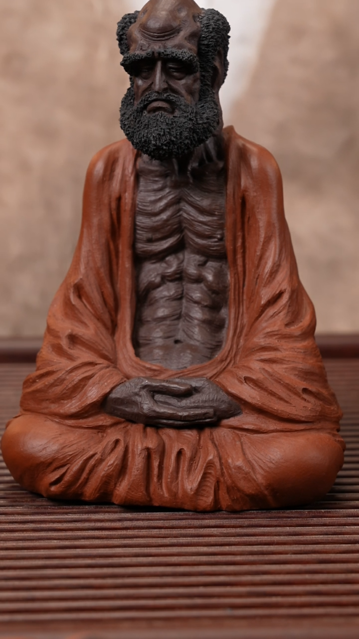 【闪购商品】紫砂茶宠禅定达摩