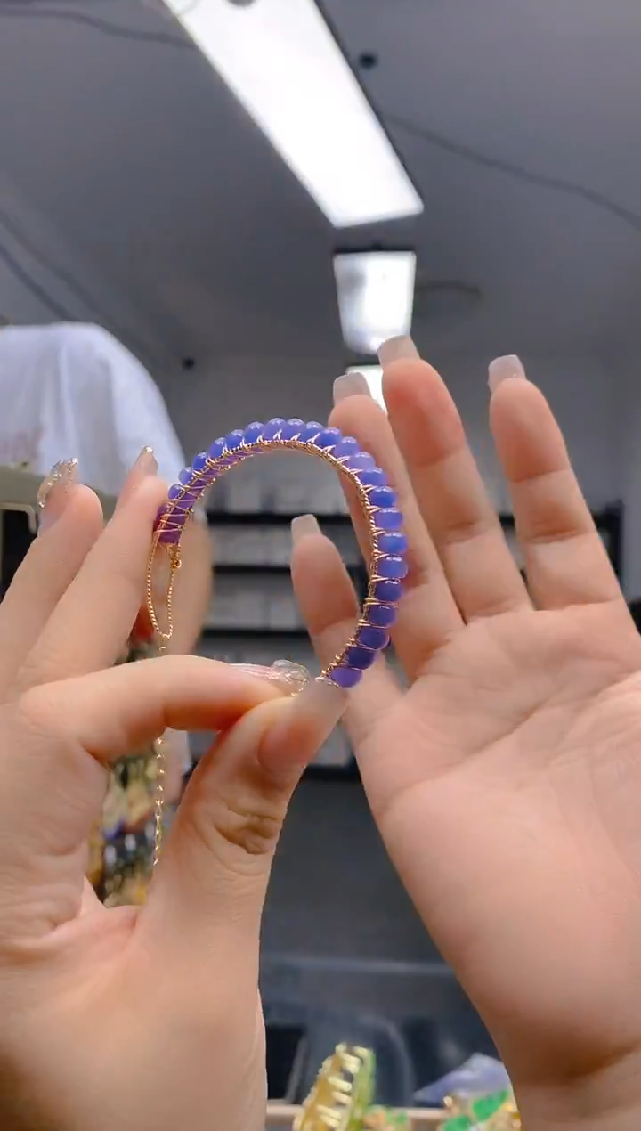 【闪购商品】翡翠耳饰合金407翡翠手镯