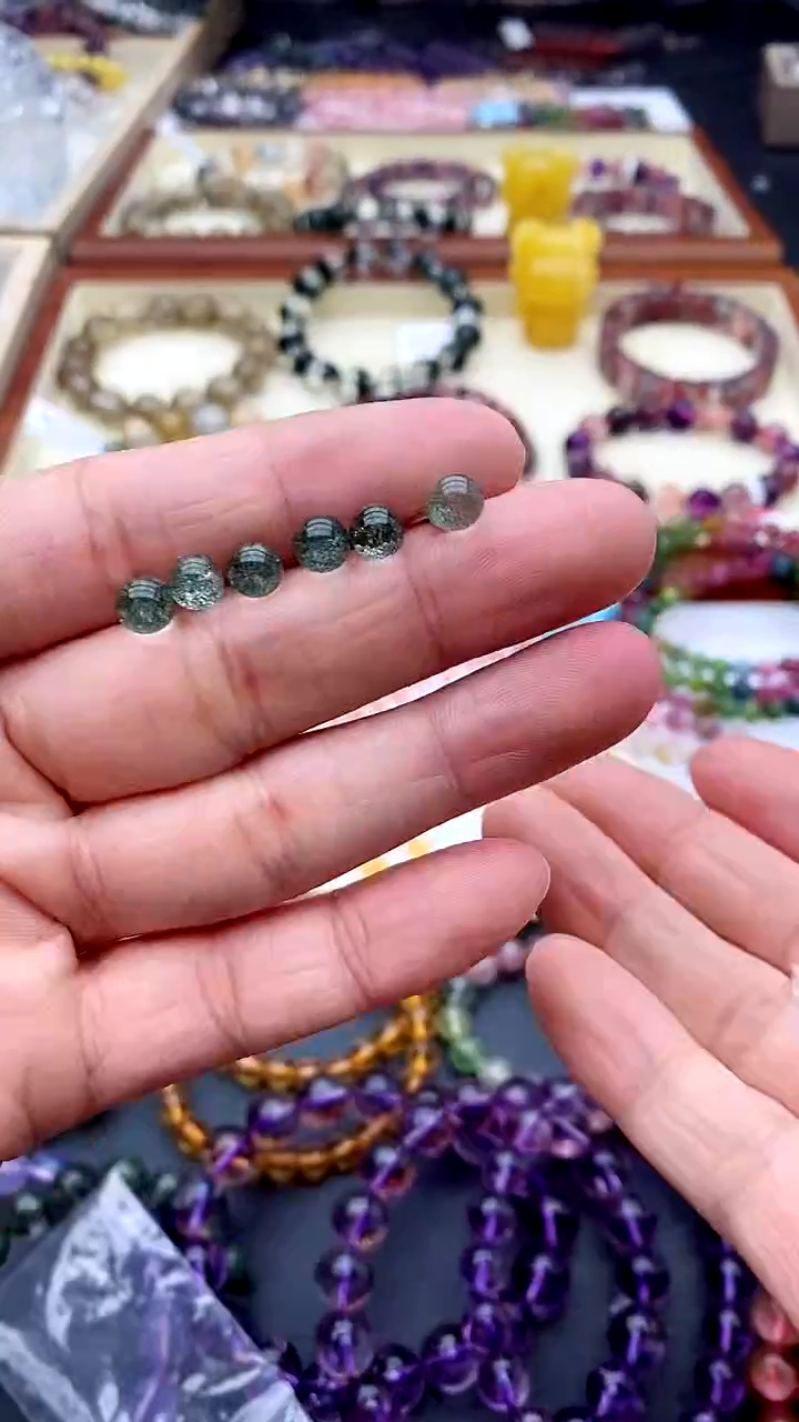 【闪购商品】水晶耳饰未镶嵌绿幽灵耳钉 多样性发货
