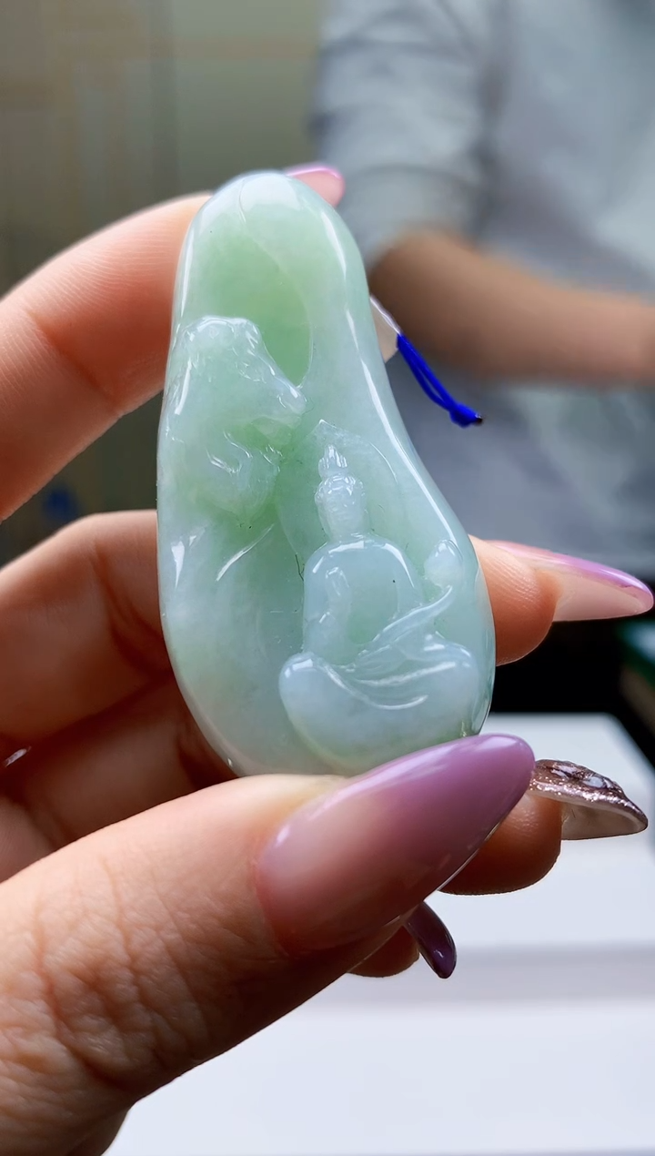 【闪购商品】定制翡翠未镶嵌4688ty-毛货挂件32