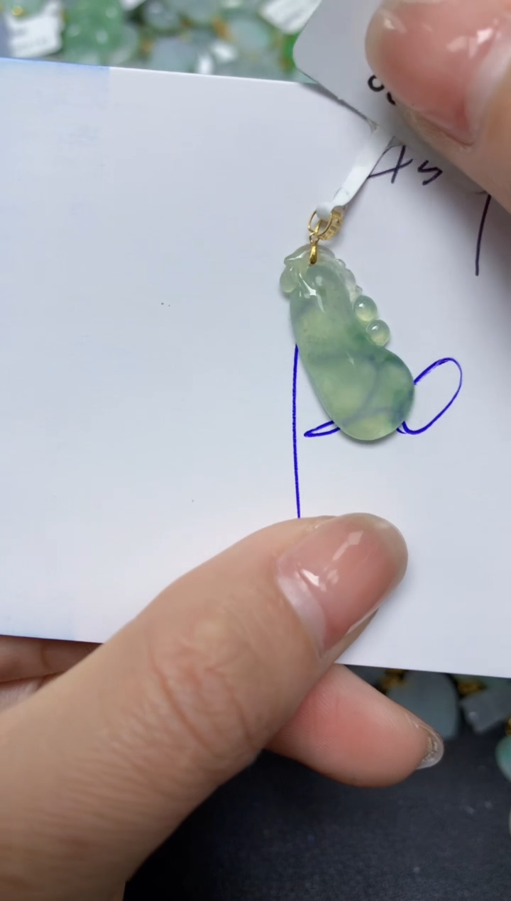 【闪购商品】翡翠颈饰18K金镶嵌天然翡翠A货