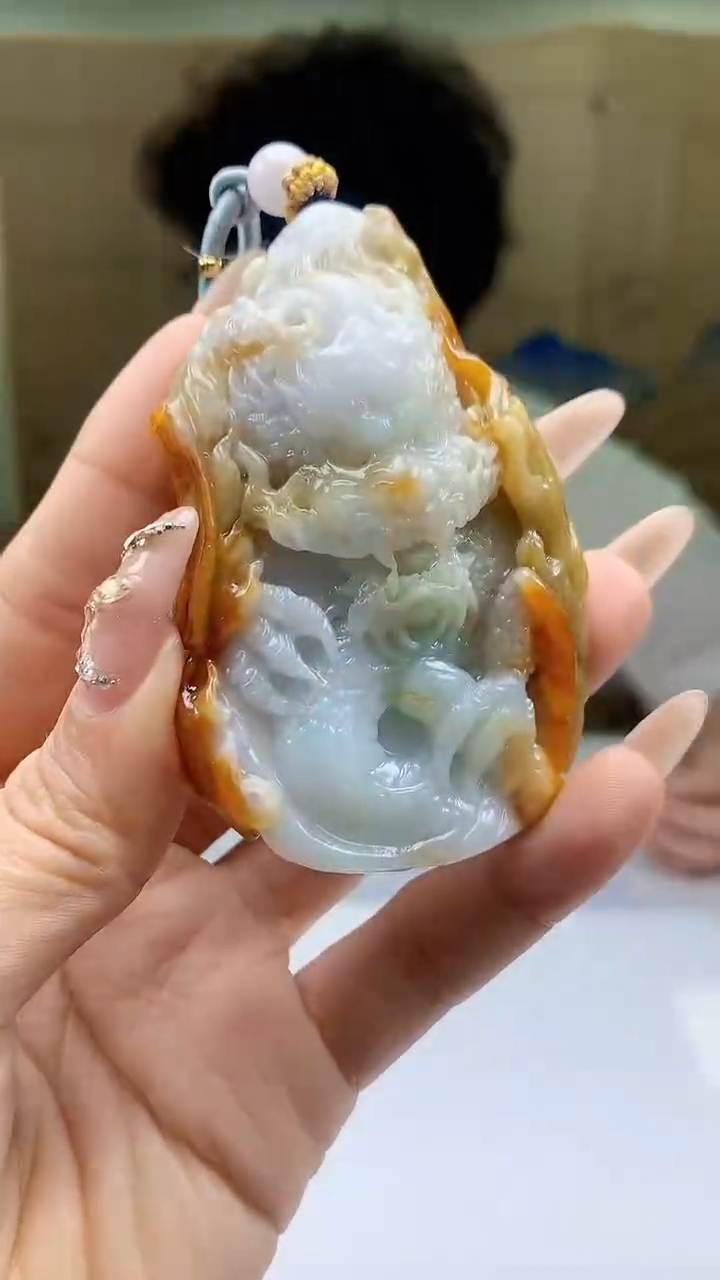 【闪购商品】定制翡翠未镶嵌4688ty-毛货挂件82
