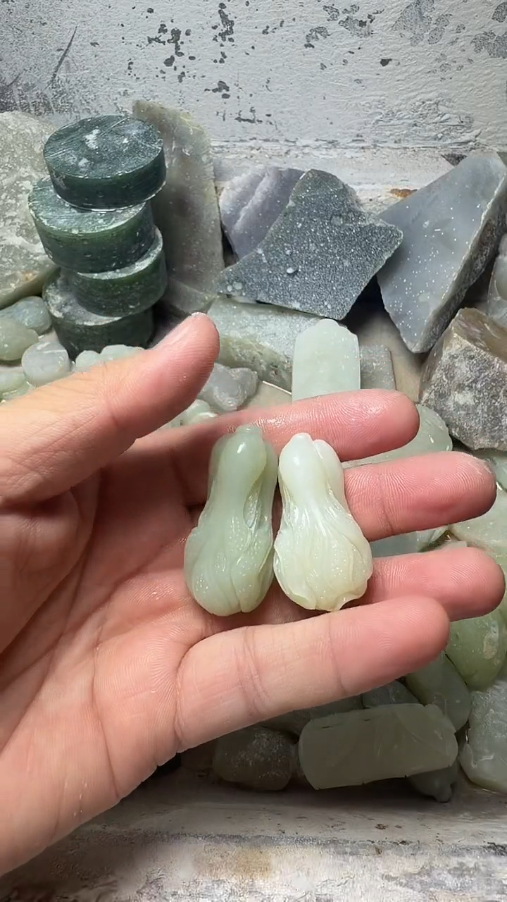 吊坠(不含链)未镶嵌和田玉白菜拍一发一