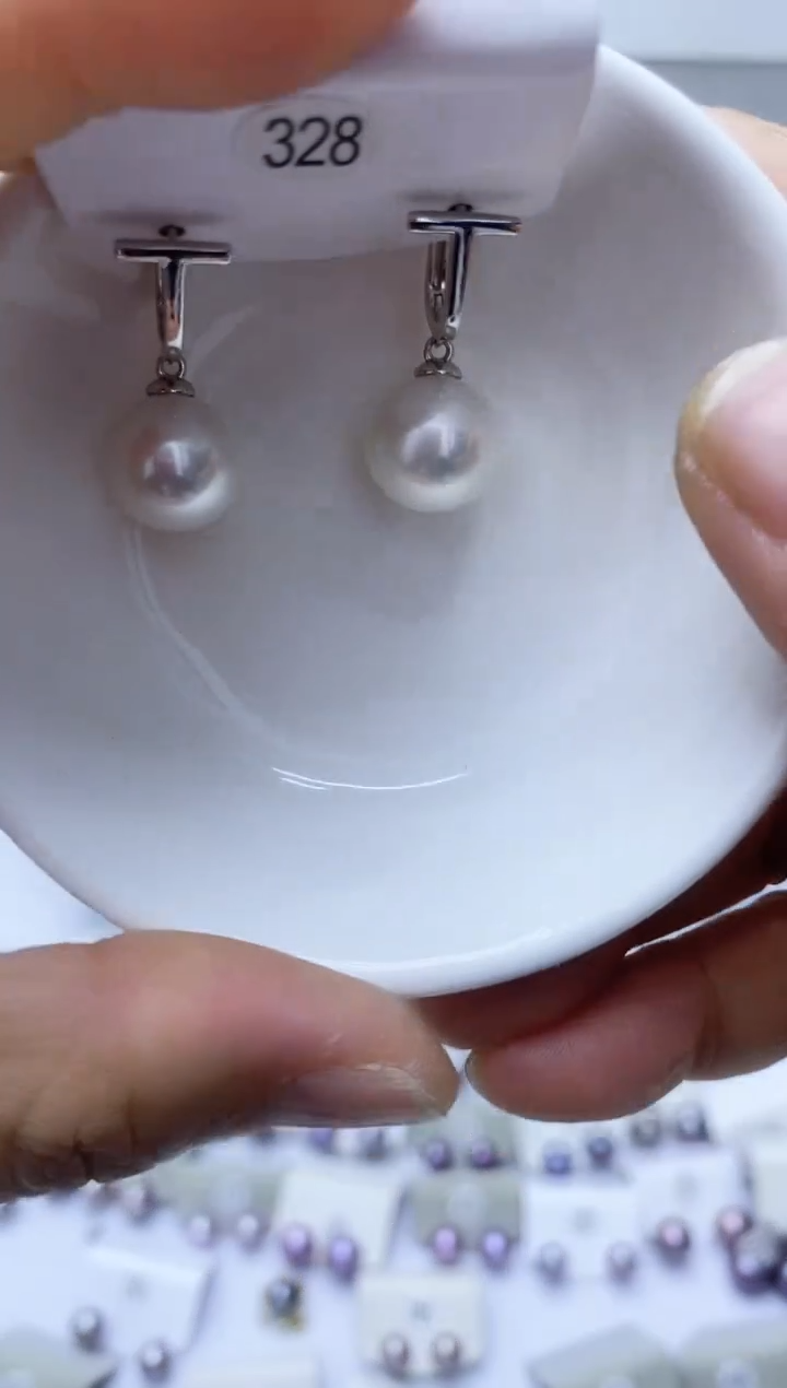 【闪购商品】淡水珍珠耳饰银S925镶嵌328