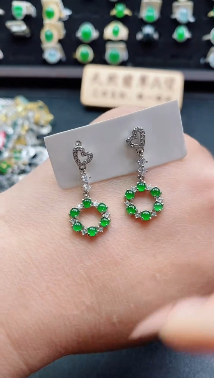 银S925镶嵌戒指翡翠1