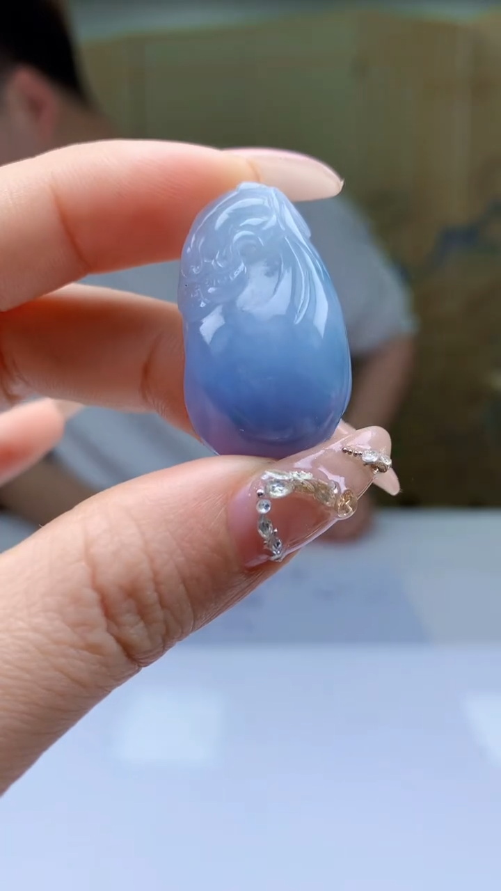 【闪购商品】定制翡翠未镶嵌4868ty-毛货挂件97