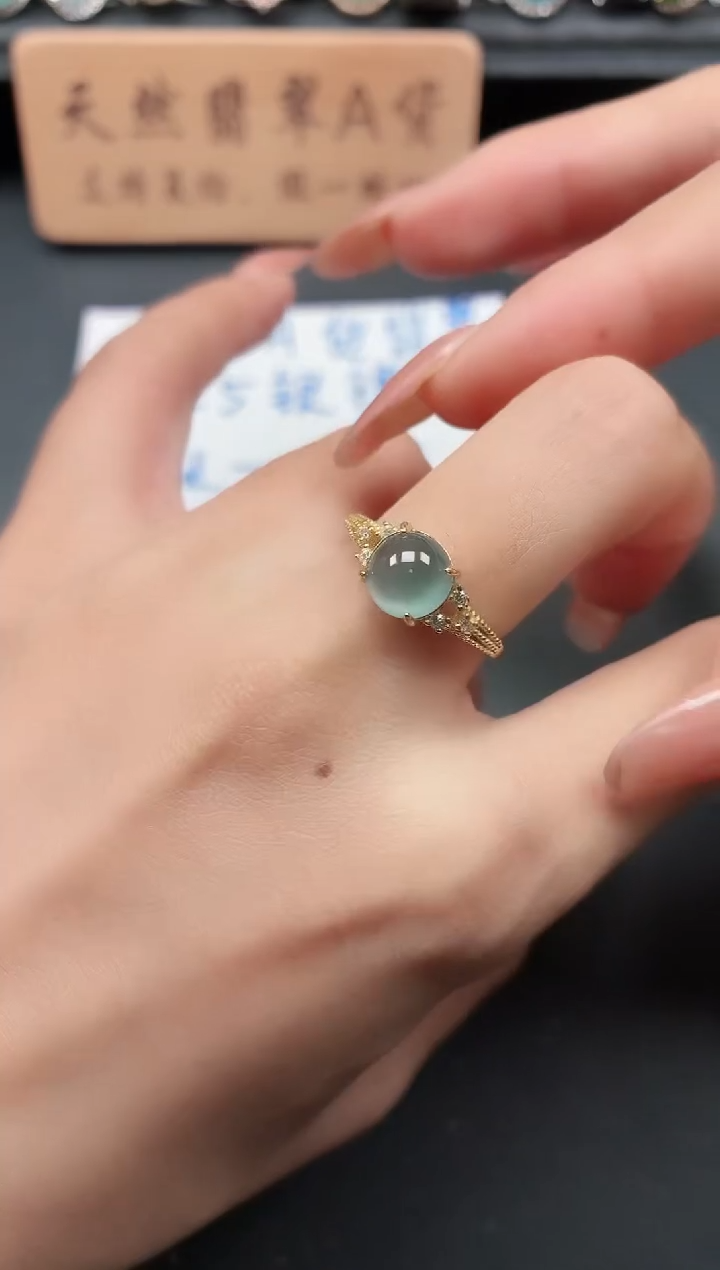 银S925镶嵌戒指翡翠1111