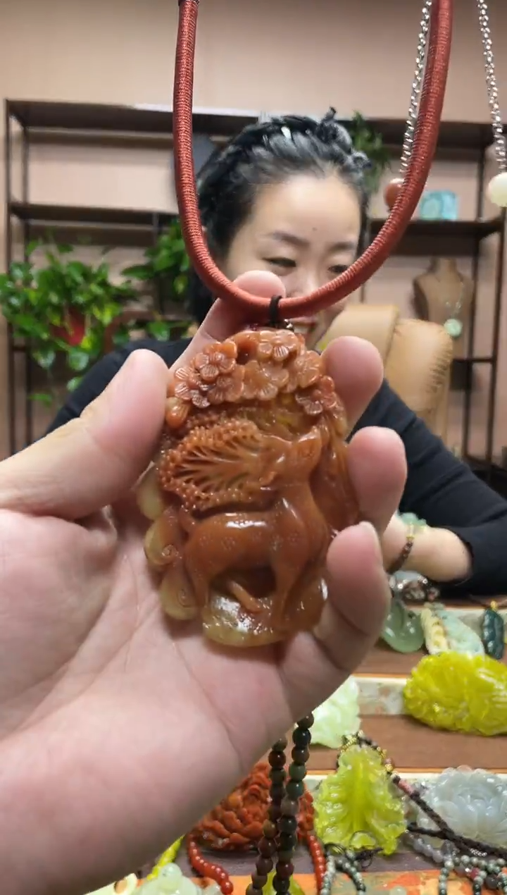 未镶嵌岫玉吊坠禅**水·