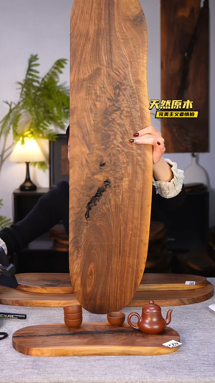 木北美黑胡桃原木.干裂疤结不属于商品质量问题完美主义者慎拍