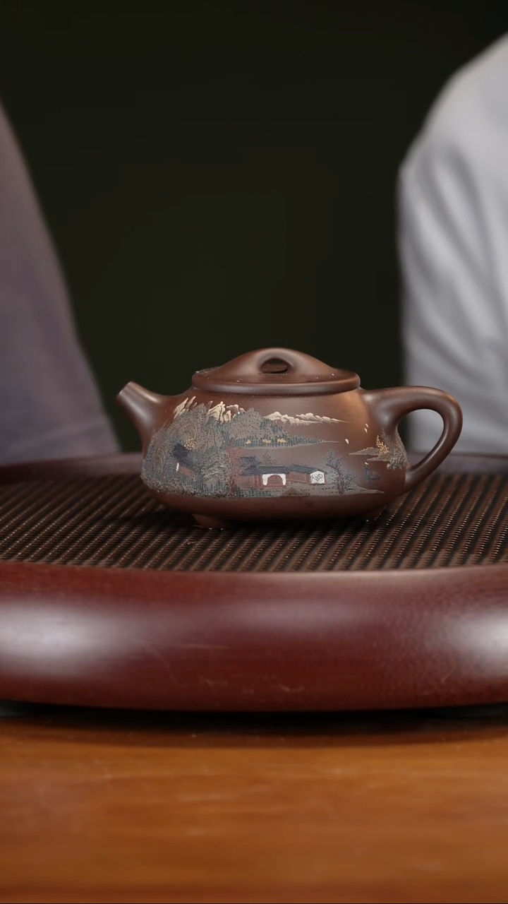 茶壶紫砂150SC景舟石瓢 老紫泥